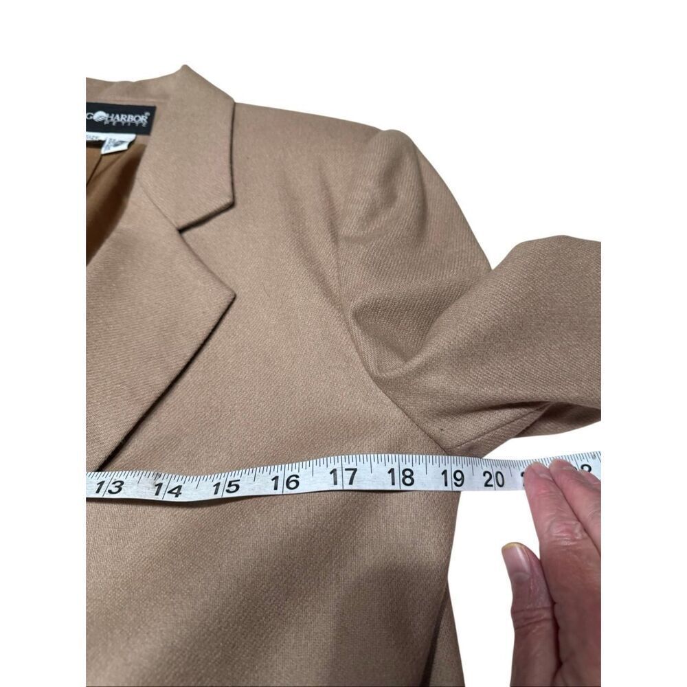 VTG Sag Harbor women's camel-colored 100% wool blazer Sz 10 P NWT - Picture 5 of 7